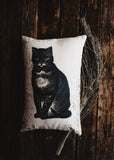 Primitive Black Crow Lumbar Pillow Cover | 18x12 Halloween Décor | Fall Decor | Room Decor | Decorative Pillow | Gift for her | Sofa Pillows