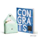 Blue Congrats Grad Graduation Greeting Card