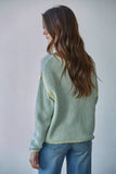 Knit Sweater Cotton Mint Yellow