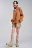 Geneva Crewneck Sweater Pullover camel