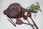 12’’ Walnut Wooden Round Spoon