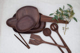 12’’ Walnut Wooden Round Spoon