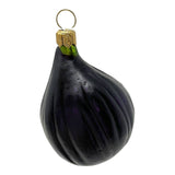 Slice of Fig Fruit Polish Glass Christmas Ornament Set of 2