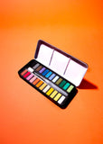 Watercolor paint set with water brush