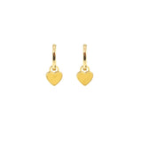 Heart Enamel Huggie Hoop Earrings: 18K Gold Vermeil / Peri