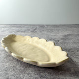 Butter Dish, Snack Plate, Pine Cone Texture, Scalloped Edge