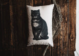 Primitive Black Crow Lumbar Pillow Cover | 18x12 Halloween Décor | Fall Decor | Room Decor | Decorative Pillow | Gift for her | Sofa Pillows