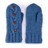 Haven Wool Mittens with Cable and Button Detail
