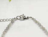 Labradorite Bracelet Faceted 3MM w/Silver Color Clasp