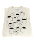 Coffee Cups Maisie Heavyweight Muscle Tee