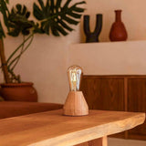 Zavi Light Brown Rechargeable Table Lamp | LED, Cordless & 80-Hour Battery Life