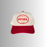 VINTAGE Mother Canvas Patch Hat - Red/Natural