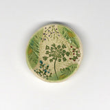 Pottery Dish Bowl - Pressed Flowers