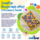 Honeycomb Design Emat Enrichment Licking Mat - Yellow - Large