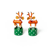Santa or Reindeer Christmas Push Puppet