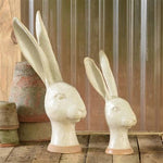 Hare Head, Ceramic - Lrg - Matte White