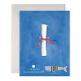 Blue Congrats Grad Graduation Greeting Card