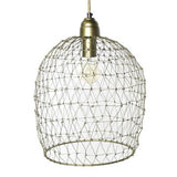 Vera Woven Wire Pendant - Brass