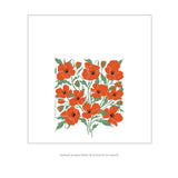 Poppies Tea Towel / Kitchen Decor / USA Made