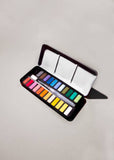 Watercolor paint set with water brush