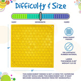 Honeycomb Design Emat Enrichment Licking Mat - Yellow - Large