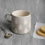 Danica Studio Gray Imprint Ceramic Mugs 14 oz