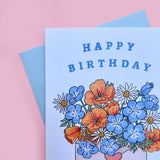 California Wildflowers Envelope Birthday Card