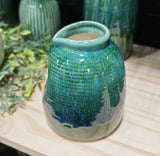 Ceramic Vase 6.75"T X 5.5"W X 5.5"D Green