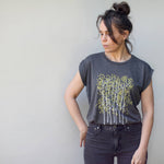 Aspen Trees Fall Leaves Rolled Cuff Muscle Tee Heather Gray