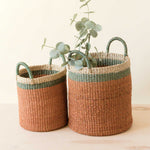 Coral Baskets with Handle, set of 2 - Woven Baskets | LIKHA