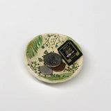 Pottery Dish Bowl - Pressed Flowers