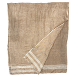 Pure Linen with Fresh Stripes Lightweight Scarf for Women