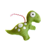 T-Rex Felt Wool Dinosaur Christmas Ornament