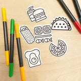 Savory Eats - Color Your Own Stickers