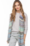 Hand Loomed Stripe Woven Pattern Pastel Scarf