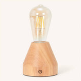 Zavi Light Brown Rechargeable Table Lamp | LED, Cordless & 80-Hour Battery Life