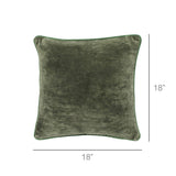 Andover Velvet Pillow, Juniper Green
