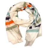 Brilliant Stripes Lightweight Pure Cotton Scarf