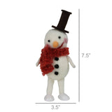 Festive Snowman with Red Scarf, Felt