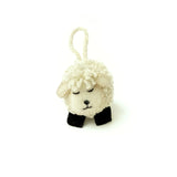 Pom-Pom Sheep Embroidered Wool Christmas Ornament