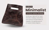 Minimalist Handmade Handbag | Full Grain Leather Grocery Bag