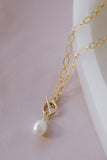 Savannah Pearl Toggle Gold Filled Necklace