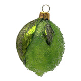 Green Beaded Lime Food Polish Glass Christmas Tree Ornament