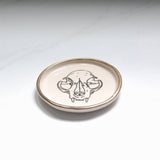 Cat Skull :(Frontal View): Tiny Decor Dish (3”)r