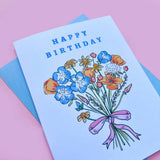 California Wildflowers Birthday Card