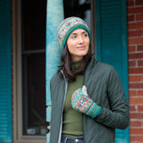 Jasper Wool Convertible Mittens with Nordic Knit Pattern