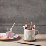 Danica Studio Gray Imprint Ceramic Mugs 14 oz