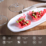 Shallow Oval Platter Small 9.06 x 4.33" New White