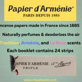 Papier d'Armenie "ARMÉNIE" Incense Paper Francis Kurkdjian