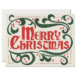 Old-Fashioned Christmas holiday greeting card